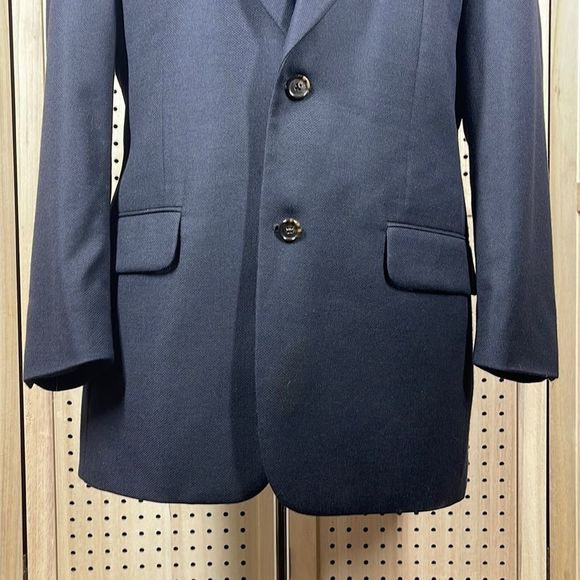 TASSO Elba Blazer Mens 39R Navy Knit Cashmere Wool Blend Two Button Sport Coat - Picture 5 of 14